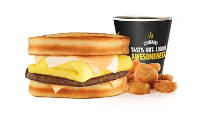 Carl's jr Grilled Cheese Breakfast Sandwich Combo