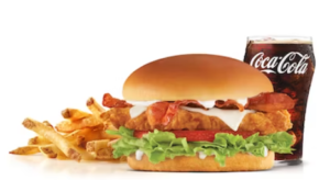 carl's jr Hand-Breaded Bacon Swiss Chicken Sandwich 